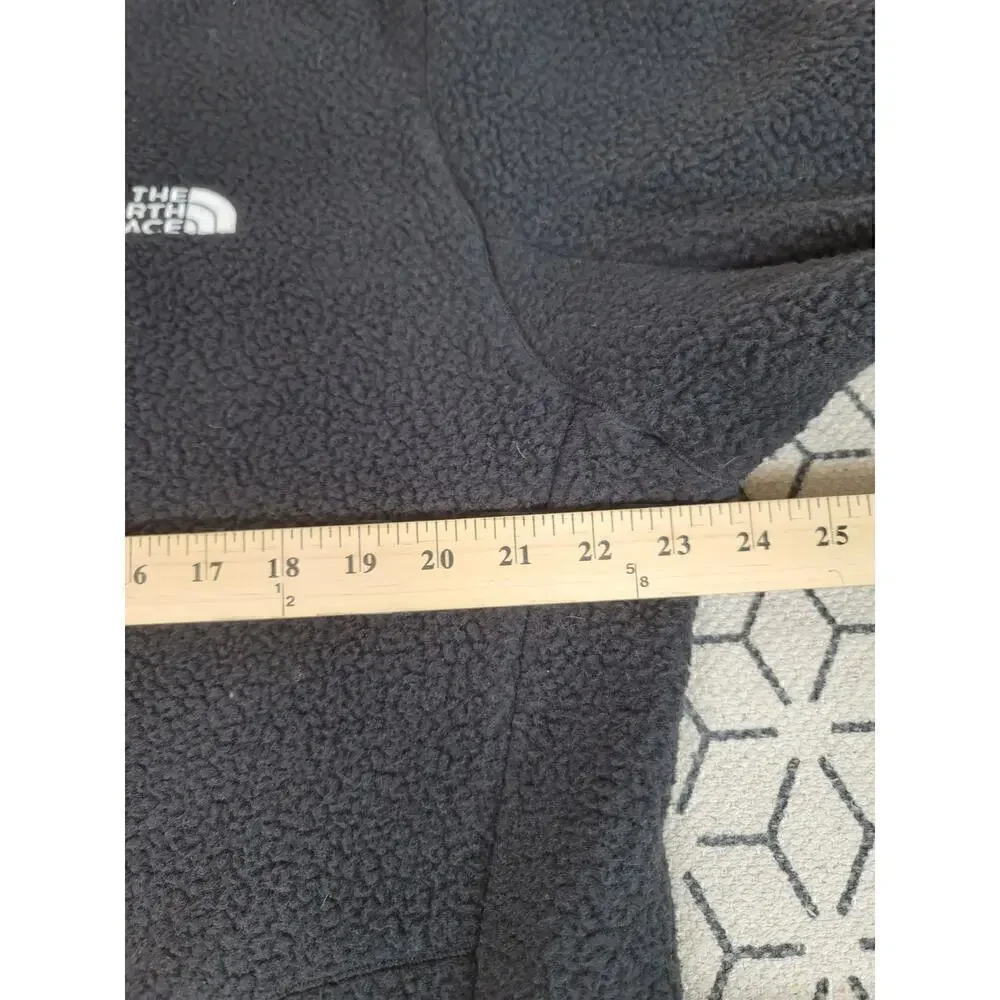 TNF Parkview 1/2 Snap Front Peak Sherpa Pullover in Black/Asphalt Gray, sz L